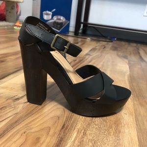 Platform wedged heel sandals